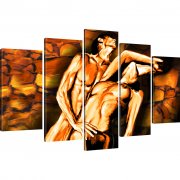 Erotik Bild auf Leinwand 5-Teilig: 175x100 cm | Mehrfarbig