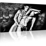 Erotik Bild auf Leinwand 1-Teilig: 100x55 cm | Schwarz-weiss