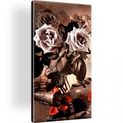 Blumen Rose Retro Leinwandbild 