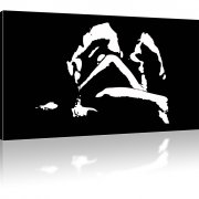 Erotik Abstrakt Leinwandbild 1-Teilig: 100x55 cm | Weiss