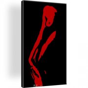 Erotik Abstrakt Wandbild 1-Teilig: 100x55 cm | Rot-Schwarz
