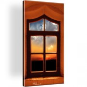 Fenster Landschaft Wandbild 