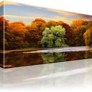 See Park Wald Herbst Wandbild 