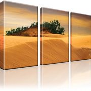 Dünen Kanarische Insel Maspalomas Bild auf Leinwand 3-Teilig: 105x60 cm