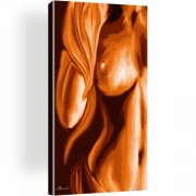 Erotik Akt Nude Wandbild 1-Teilig: 80x45 cm | Sepia