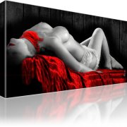 Erotik Leinwandbild 1-Teilig: 60x35 cm | Rot