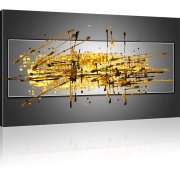 Farbige Abstraktion Wandbild 1-Teilig: 100x55 cm | Grau