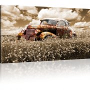 Rostiger Oldtimer Wandbild 1-Teilig: 100x55 cm | Sepia