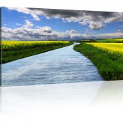 Landschaft mit Fluss Wandbild 