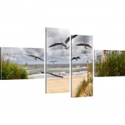 Strand Meer 4-Teilig: 170x80 cm | Mehrfarbig