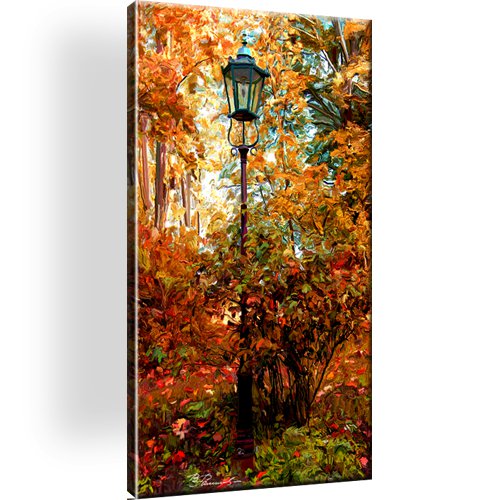 Laterne Park Natur Landschaft Wandbild 