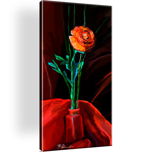 Rose Blume Vase Wandbild 