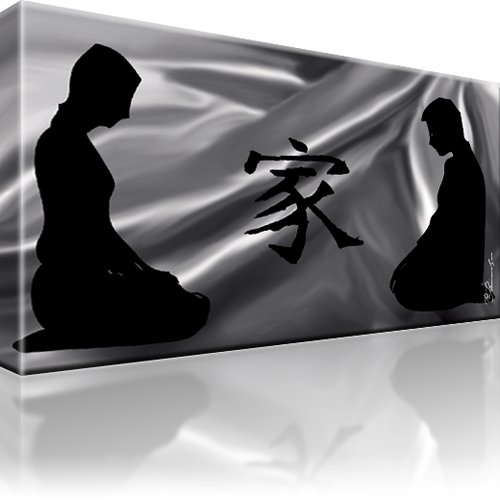 Feng Schui Abstrakt Leinwandbild 1-Teilig: 100x55 cm
