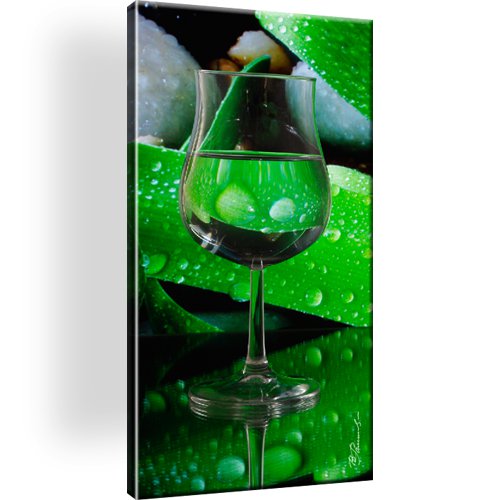 Glass Wein Abstrakt Bild auf Leinwand 