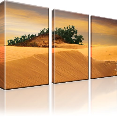 Dünen Kanarische Insel Maspalomas Bild auf Leinwand 3-Teilig: 105x60 cm