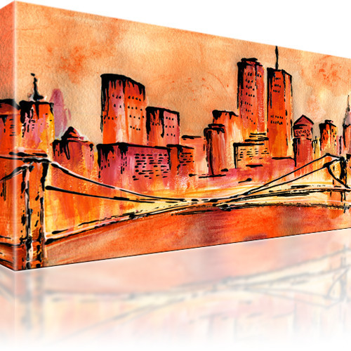 Golden Bridge New York Manhattan Wandbild 