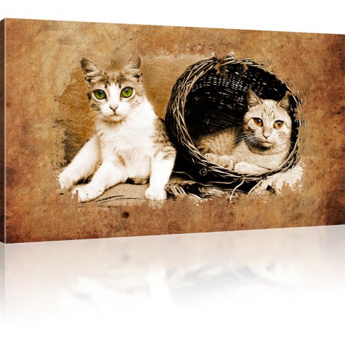 Wandbild mit katzen 