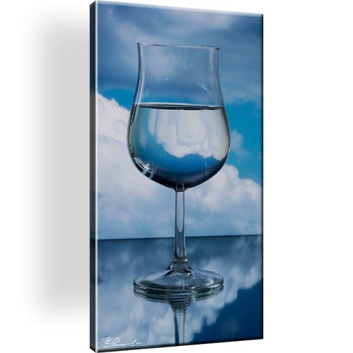 Glass Wein Abstrakt Horizont Bild auf Leinwand 