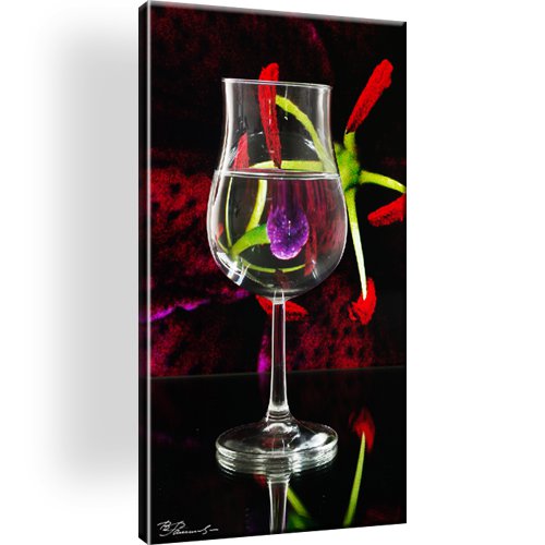 Glass Wein Abstrakt Wandbild 