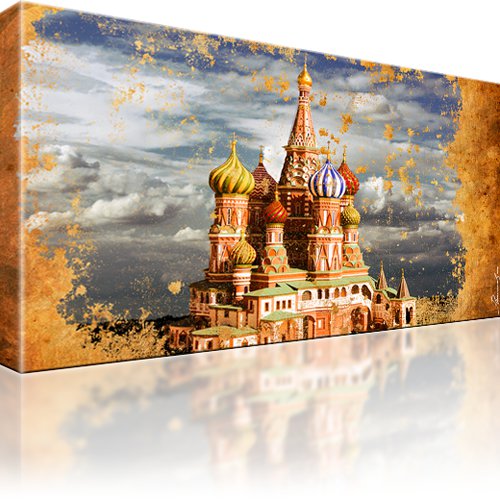 Basilius-Kathedrale Moskau Wandbild auf Leinwand 