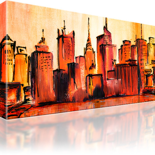 Manhattan Skyline New York Stadt Bild auf Leinwand 
