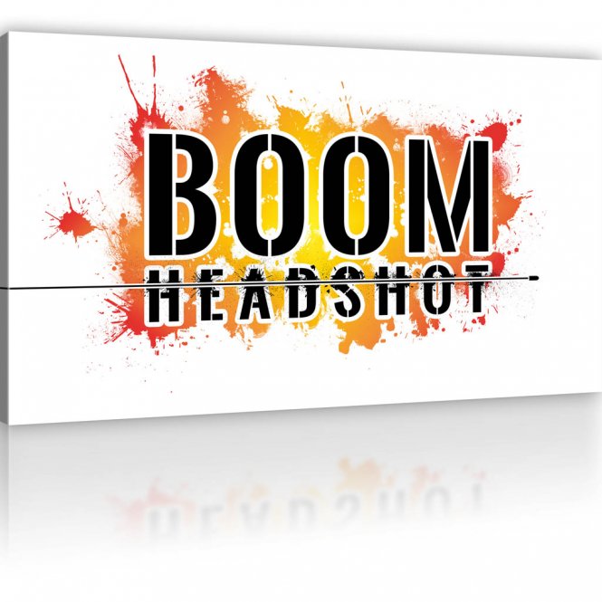 BOOM Headshot - Gamer Wandbild 